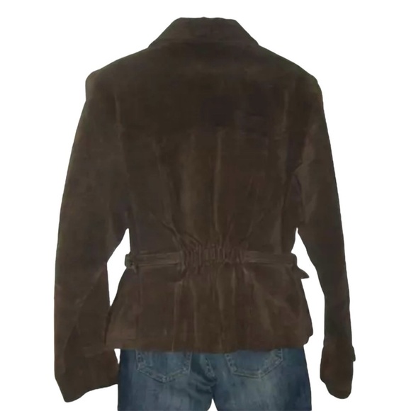 Beyond Sport Suede Jacket Vintage Leather Bomber Grunge Aztec Western Boho 90's - Picture 3 of 14
